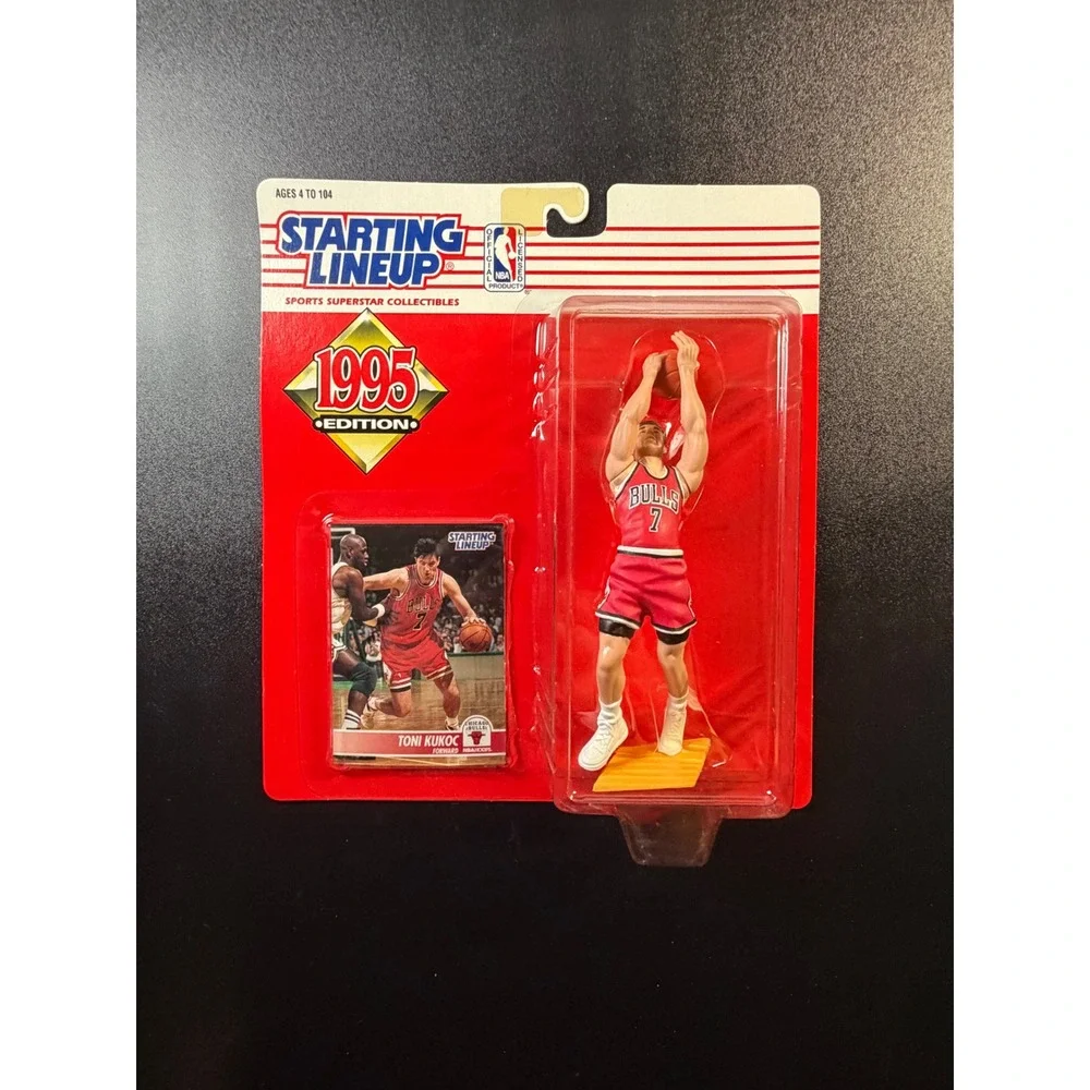 1995 Kenner Starting Lineup Toni Kukoc Chicago Bulls Action Figure with Card NEW